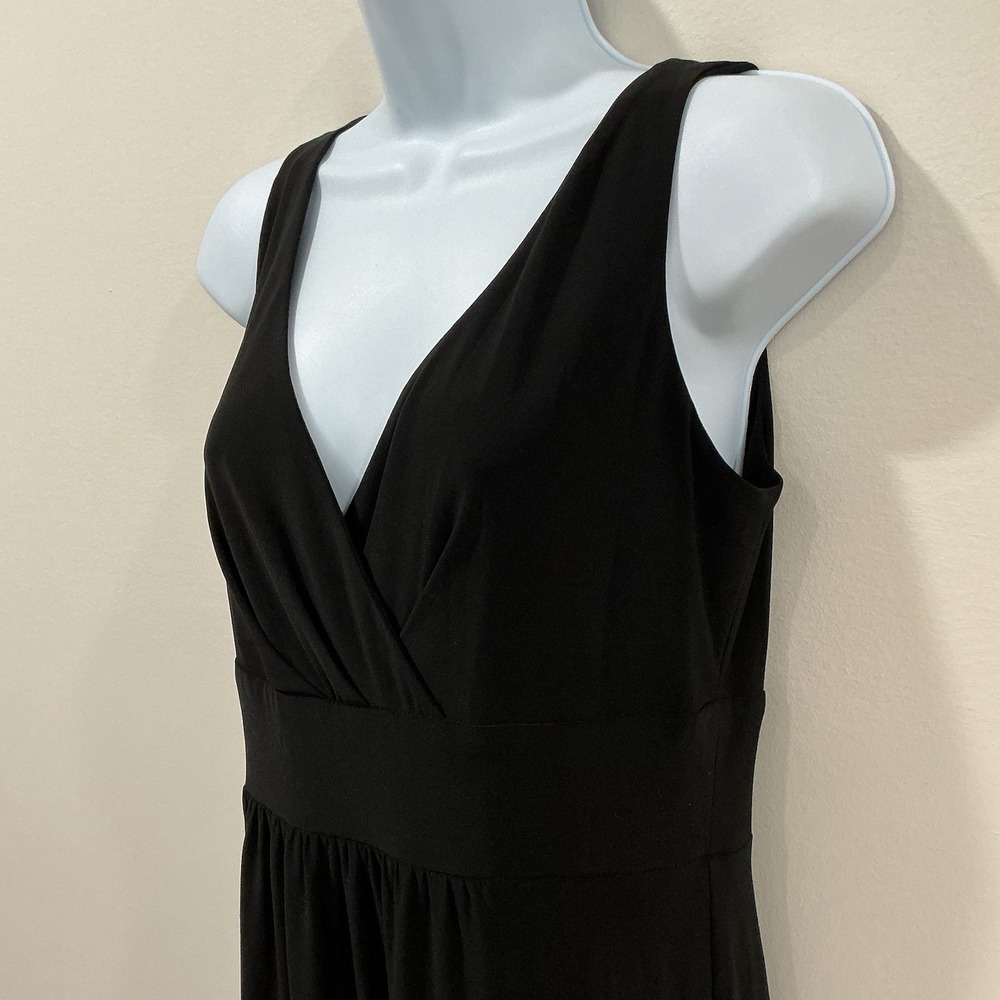Lauren Ralph Lauren Sleeveless Black Maxi Dress 8 Capsule Stretch Minimalist Y2K